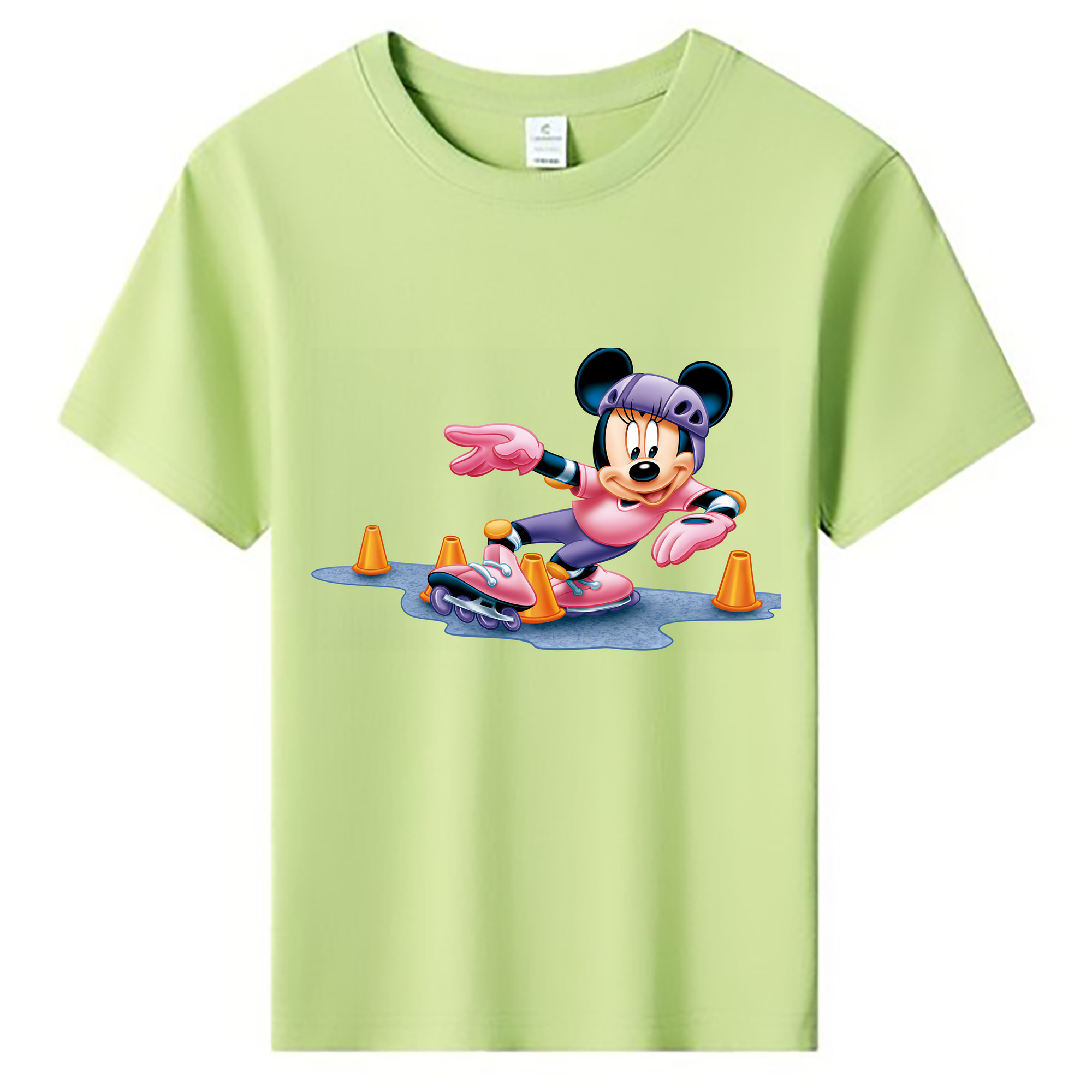 （画像用） ミッキーマウス Mickey Mouse 綿100％キッズTシャツ（フロントプリント）